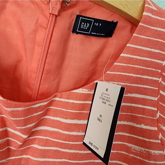 Gap linen cotton blend side pockets stripe dress - Picture 5 of 16